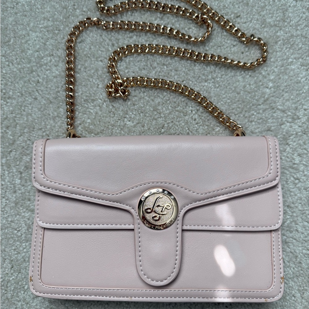 Elegant Pink Bag with Gold Chain